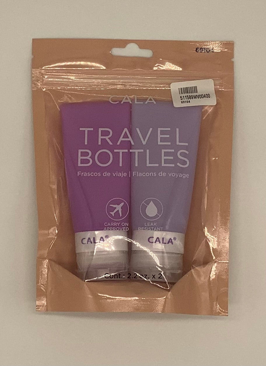 Cala 2 pk Travel Bottles 2.2 oz each
